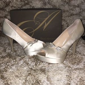 Enzo Angiolini Peeptoe Studded Heels